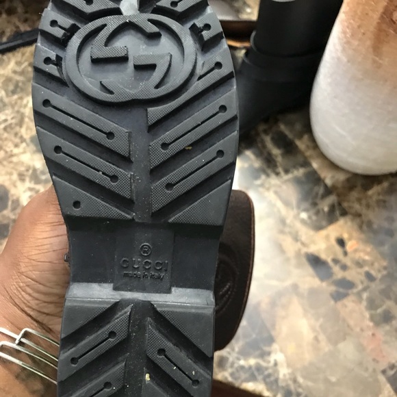 Chocolate Gucci ankle Boots; Size 12; Little girls - Picture 3 of 3